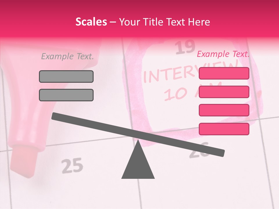 Closeup Reminder Pink PowerPoint Template