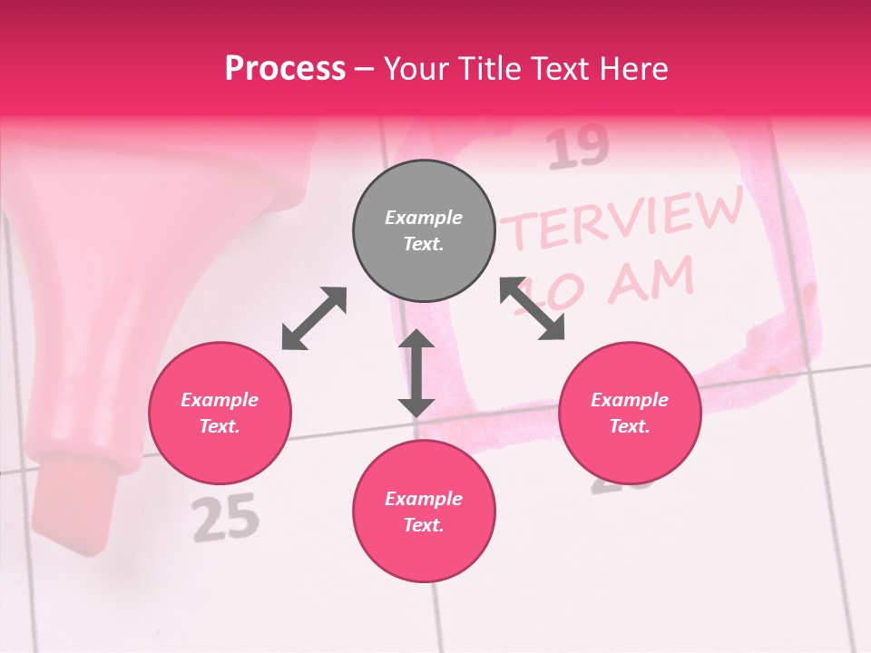 Closeup Reminder Pink PowerPoint Template