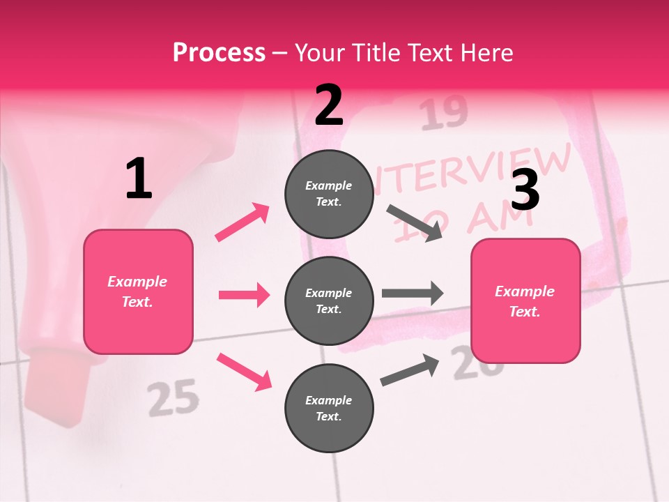Closeup Reminder Pink PowerPoint Template