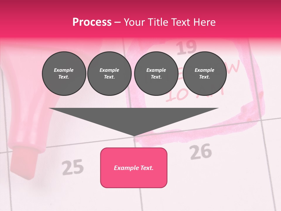 Closeup Reminder Pink PowerPoint Template