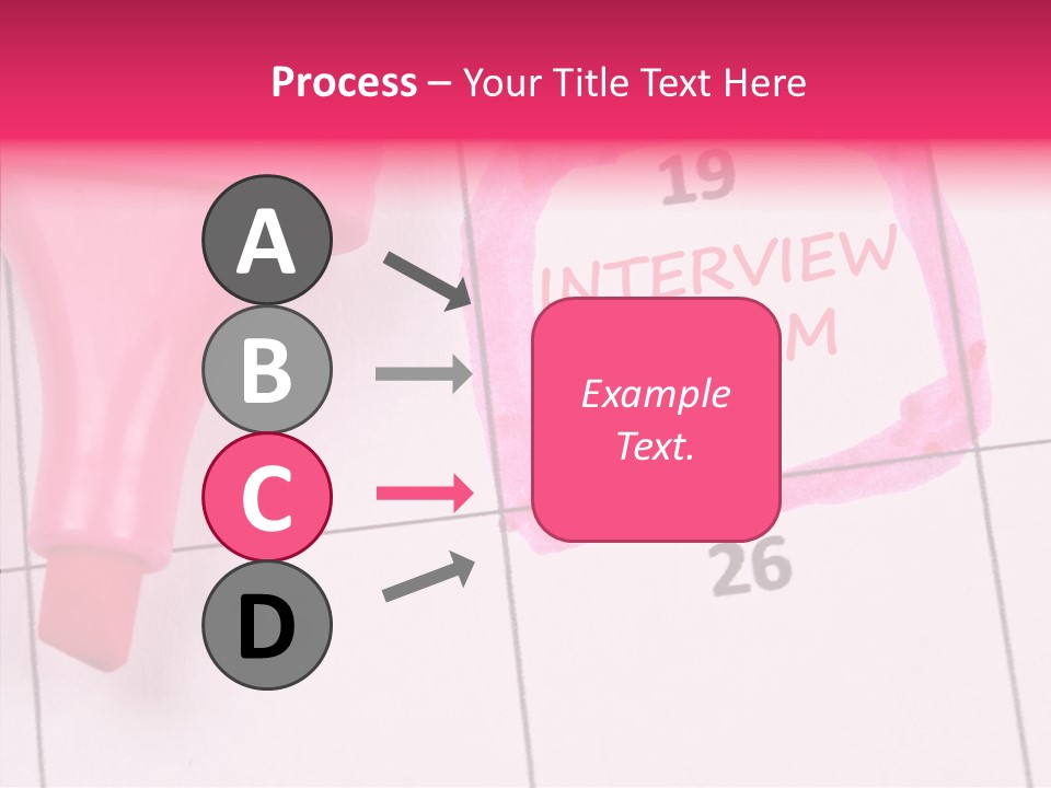Closeup Reminder Pink PowerPoint Template