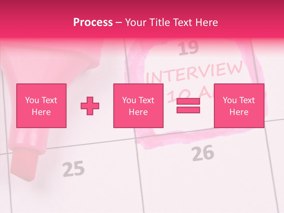 Closeup Reminder Pink PowerPoint Template