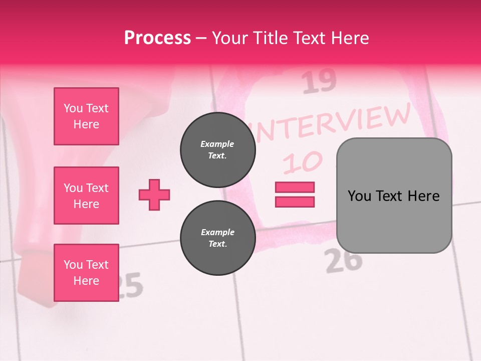 Closeup Reminder Pink PowerPoint Template