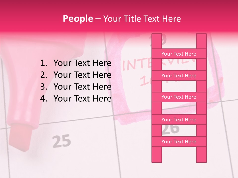 Closeup Reminder Pink PowerPoint Template
