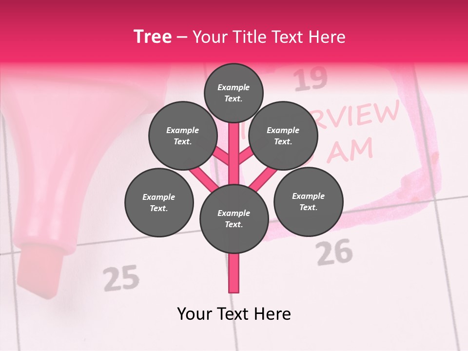 Closeup Reminder Pink PowerPoint Template