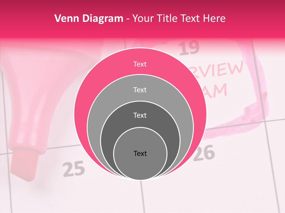 Closeup Reminder Pink PowerPoint Template