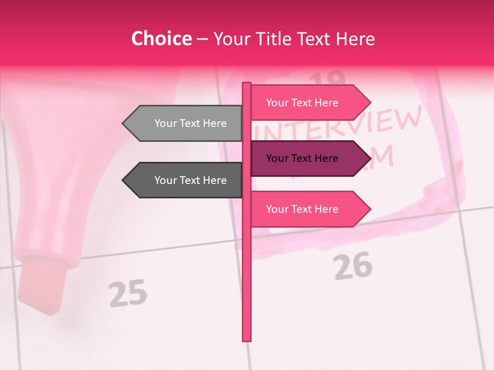 Closeup Reminder Pink PowerPoint Template