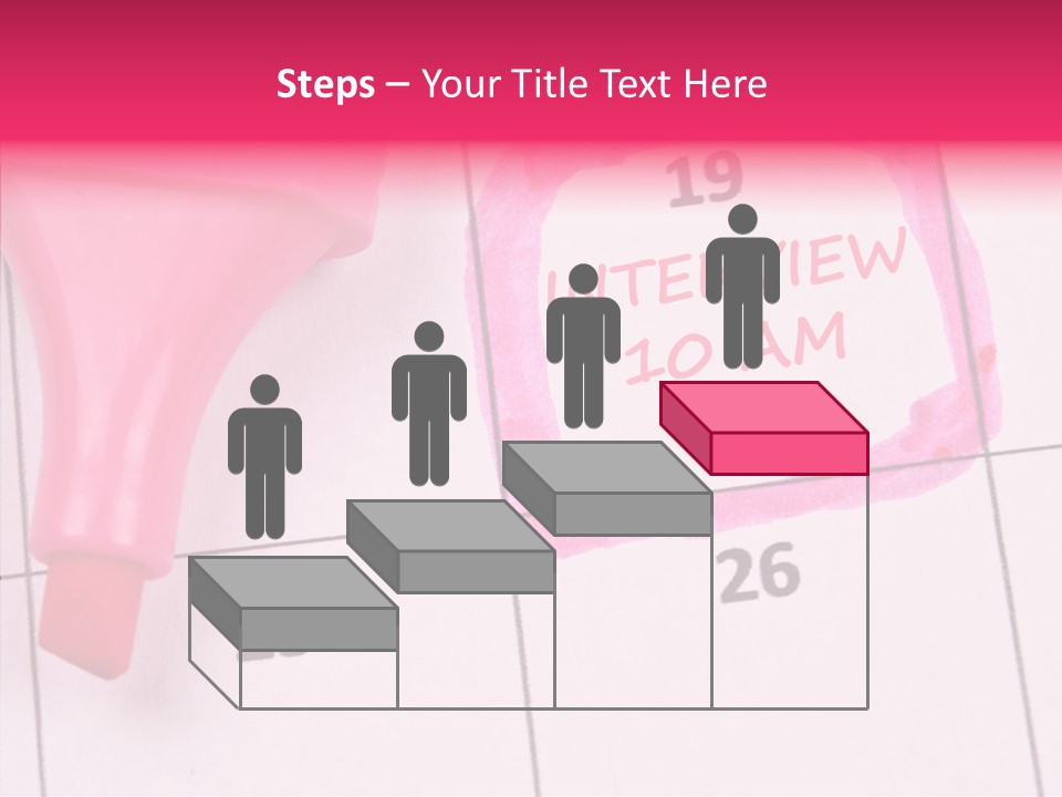 Closeup Reminder Pink PowerPoint Template