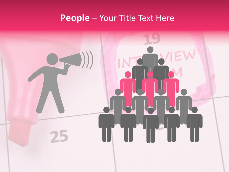 Closeup Reminder Pink PowerPoint Template