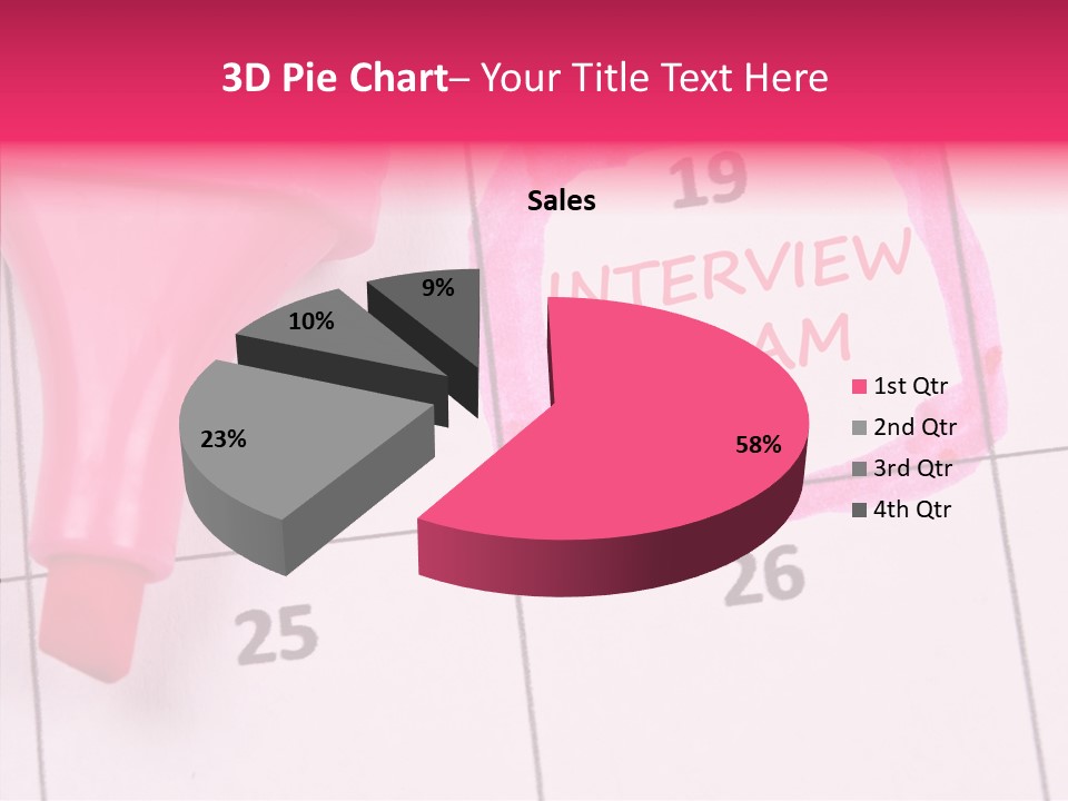 Closeup Reminder Pink PowerPoint Template