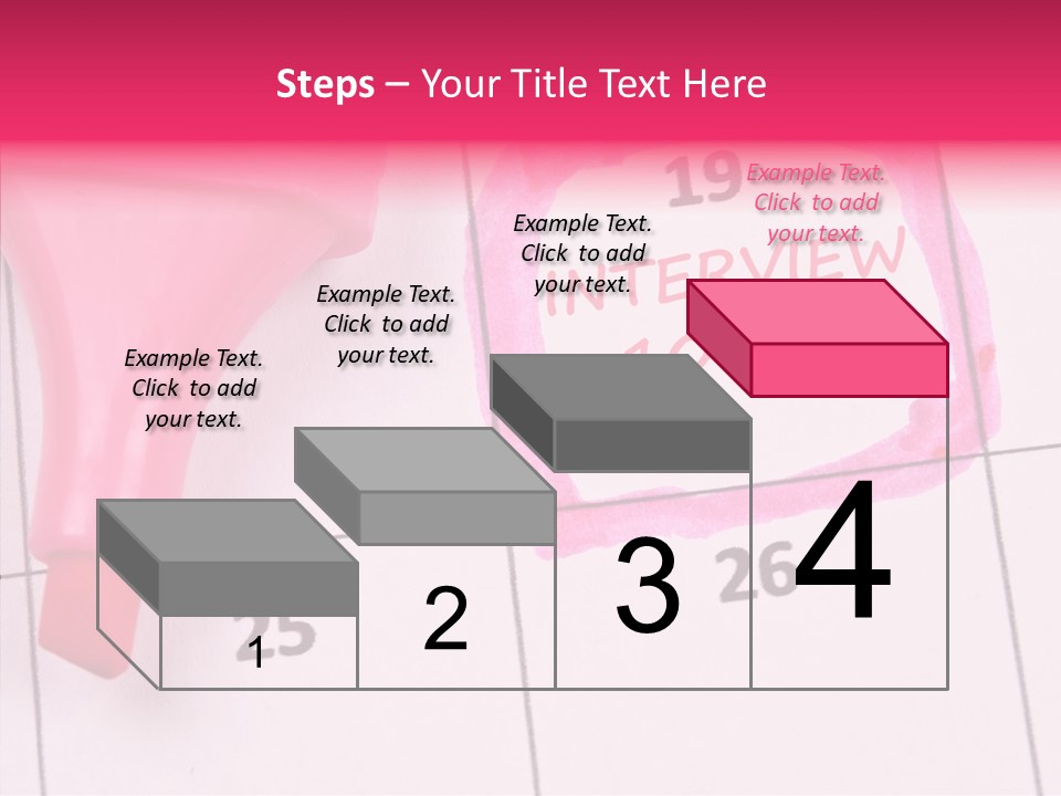 Closeup Reminder Pink PowerPoint Template