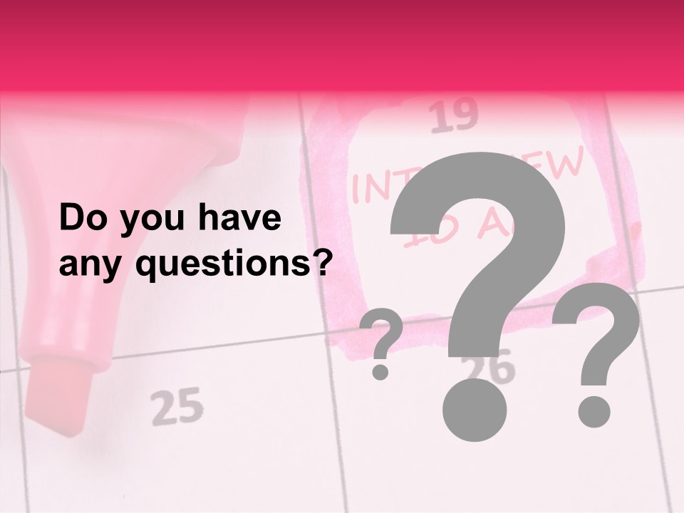 Closeup Reminder Pink PowerPoint Template