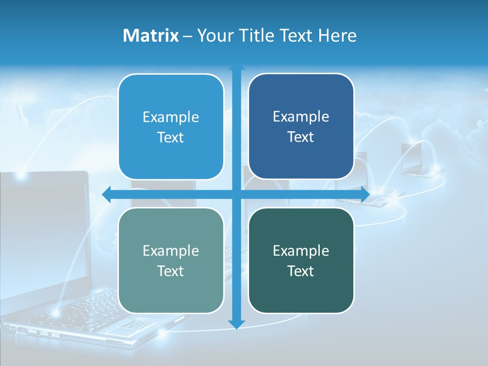 Blue Virtual Commerce PowerPoint Template