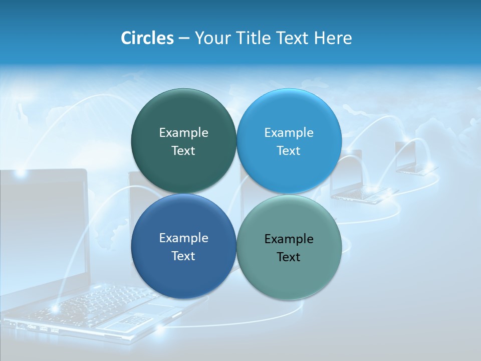 Blue Virtual Commerce PowerPoint Template