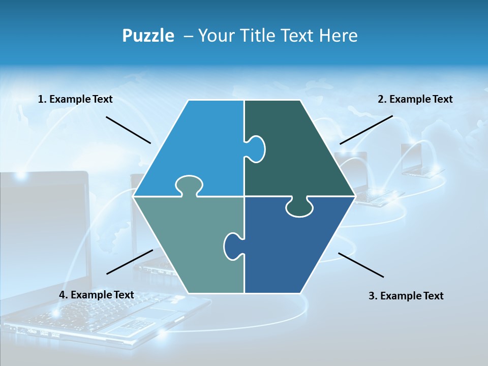 Blue Virtual Commerce PowerPoint Template