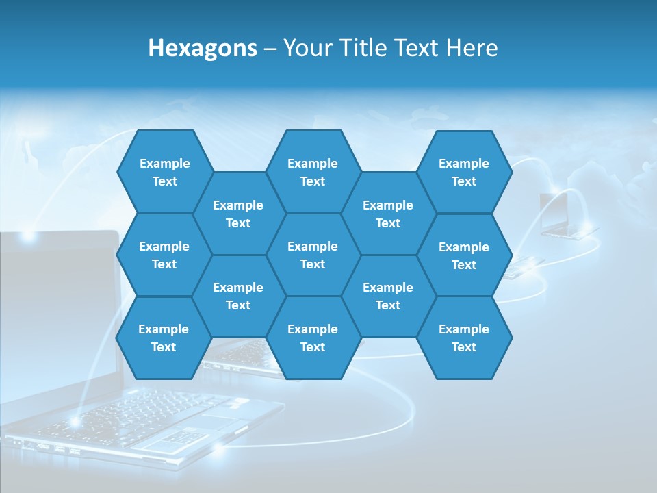 Blue Virtual Commerce PowerPoint Template