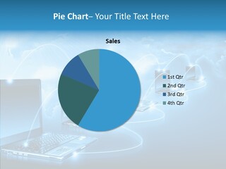 Blue Virtual Commerce PowerPoint Template