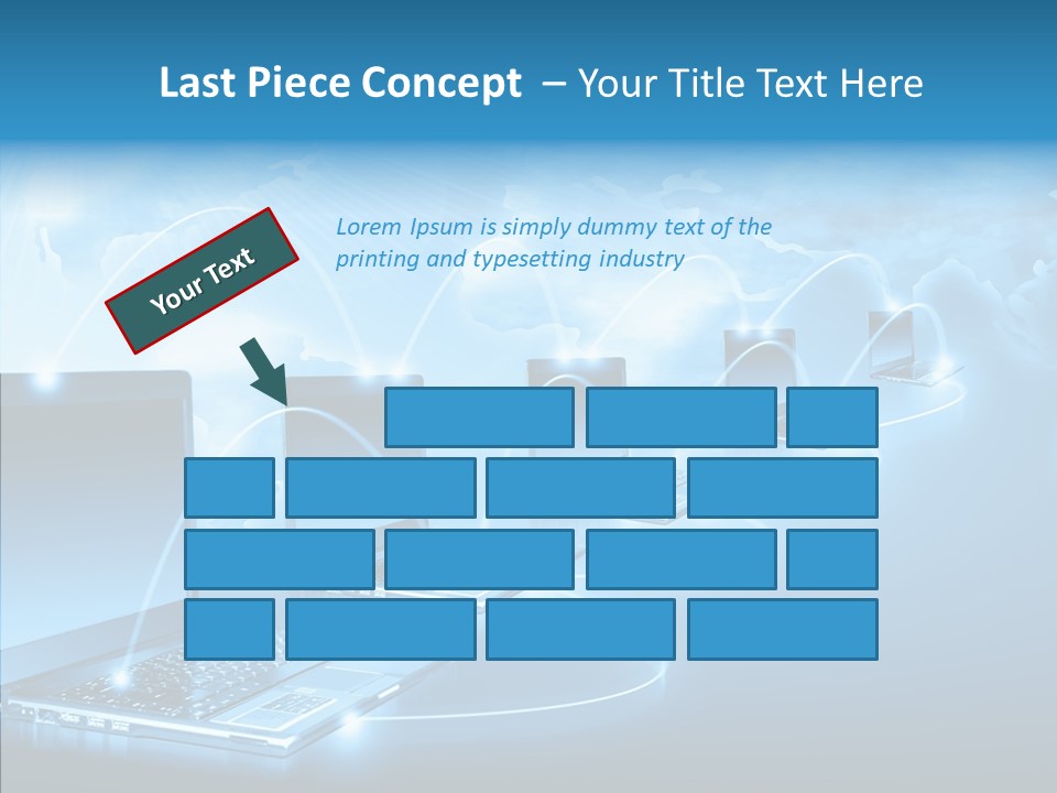 Blue Virtual Commerce PowerPoint Template