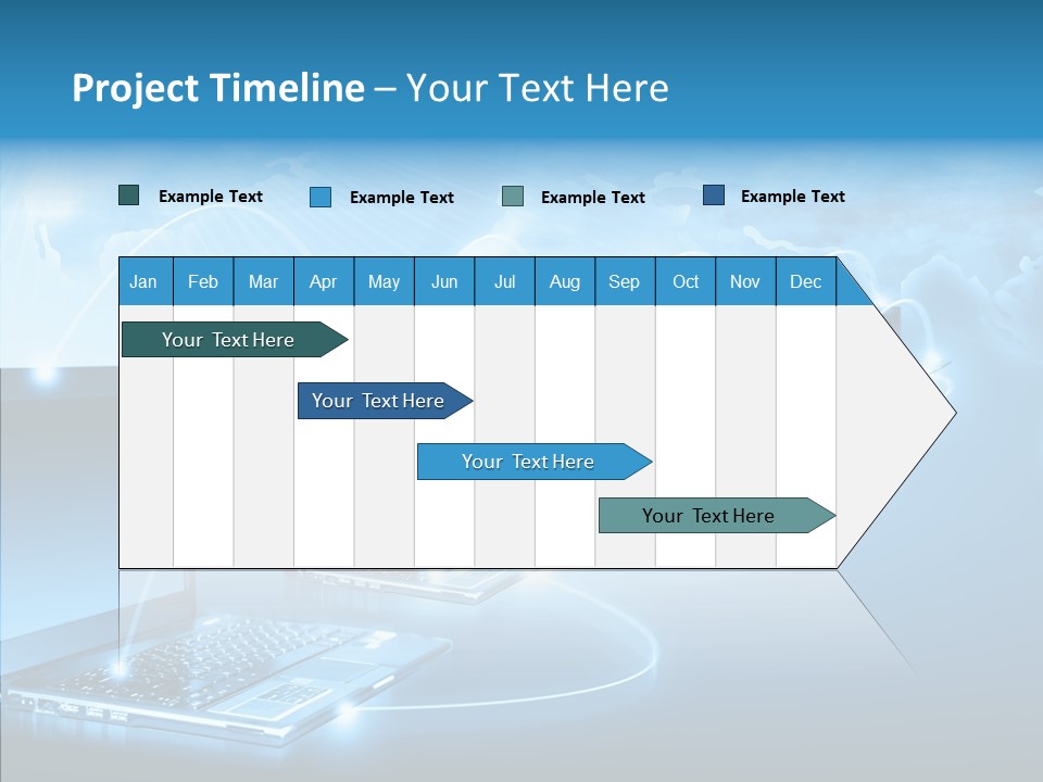 Blue Virtual Commerce PowerPoint Template