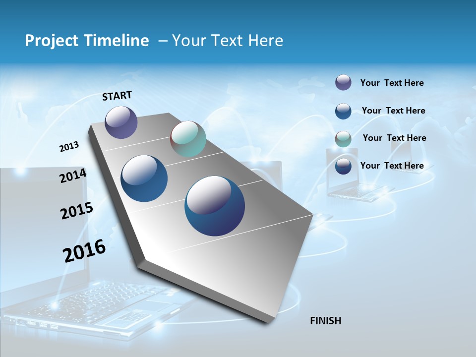 Blue Virtual Commerce PowerPoint Template