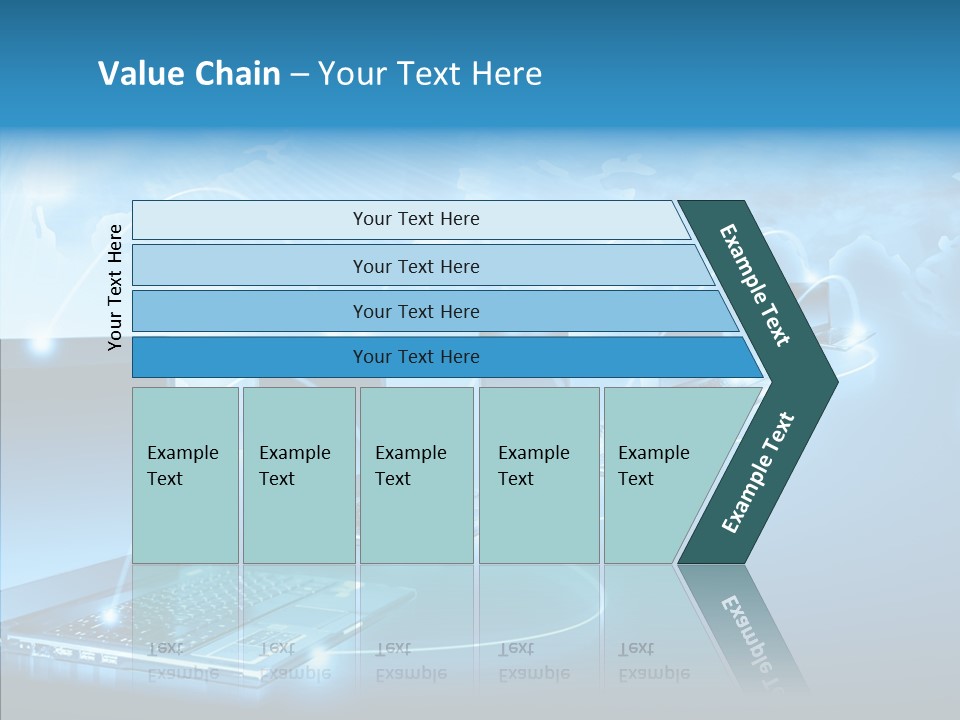 Blue Virtual Commerce PowerPoint Template