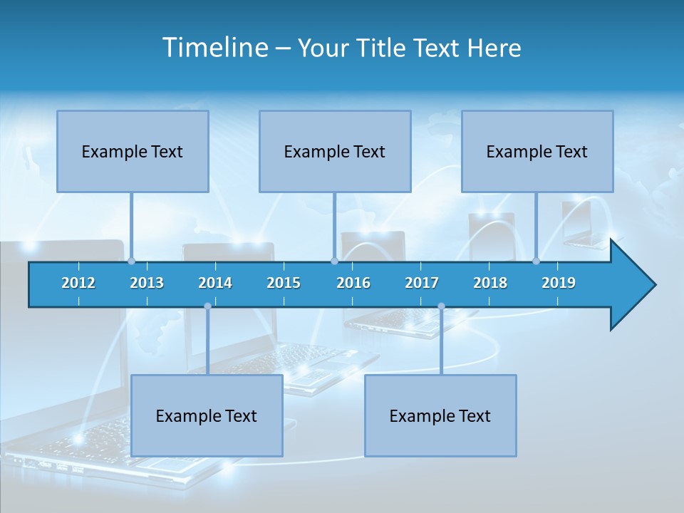 Blue Virtual Commerce PowerPoint Template