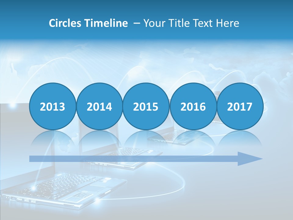 Blue Virtual Commerce PowerPoint Template