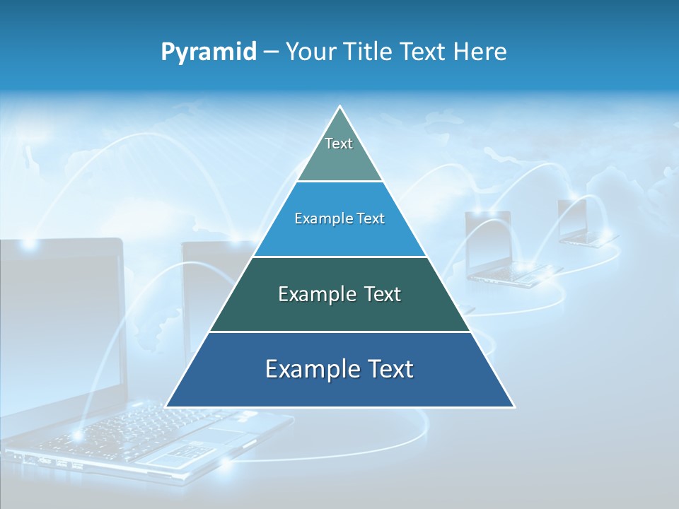Blue Virtual Commerce PowerPoint Template