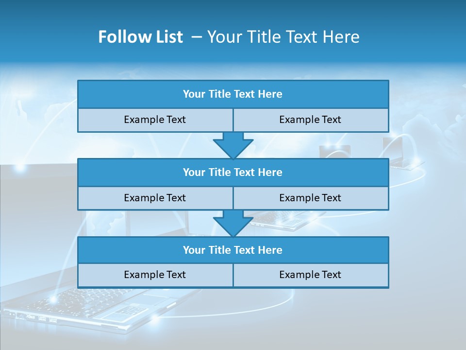 Blue Virtual Commerce PowerPoint Template