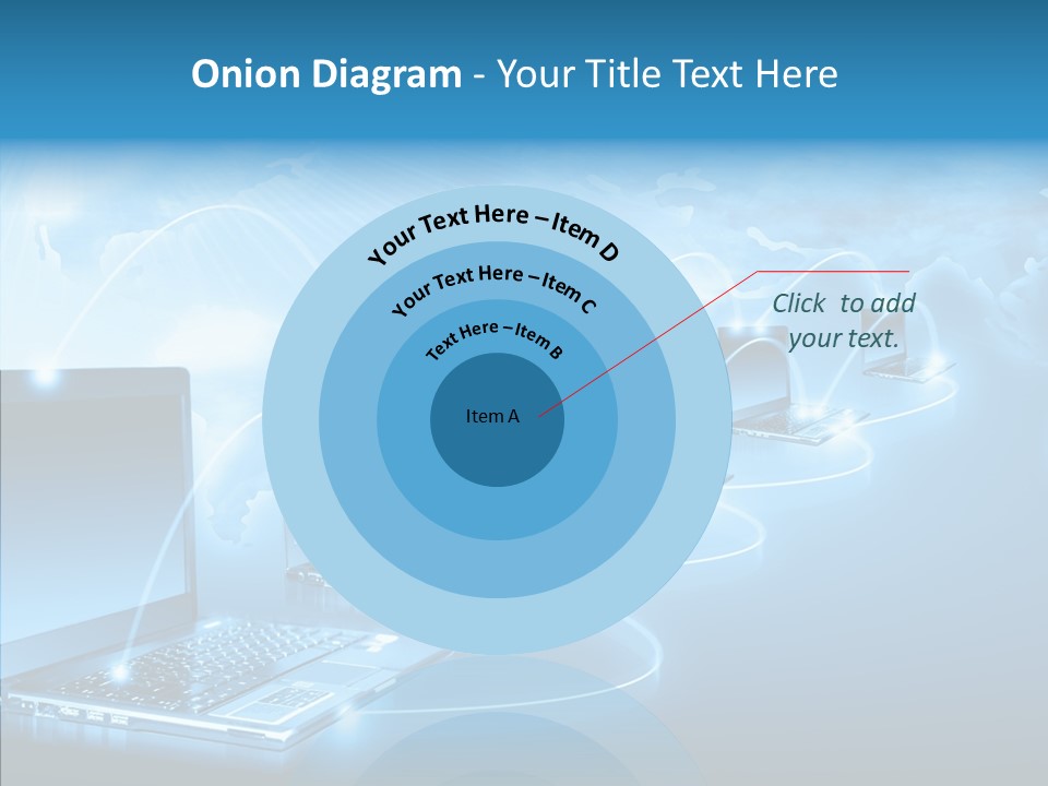 Blue Virtual Commerce PowerPoint Template