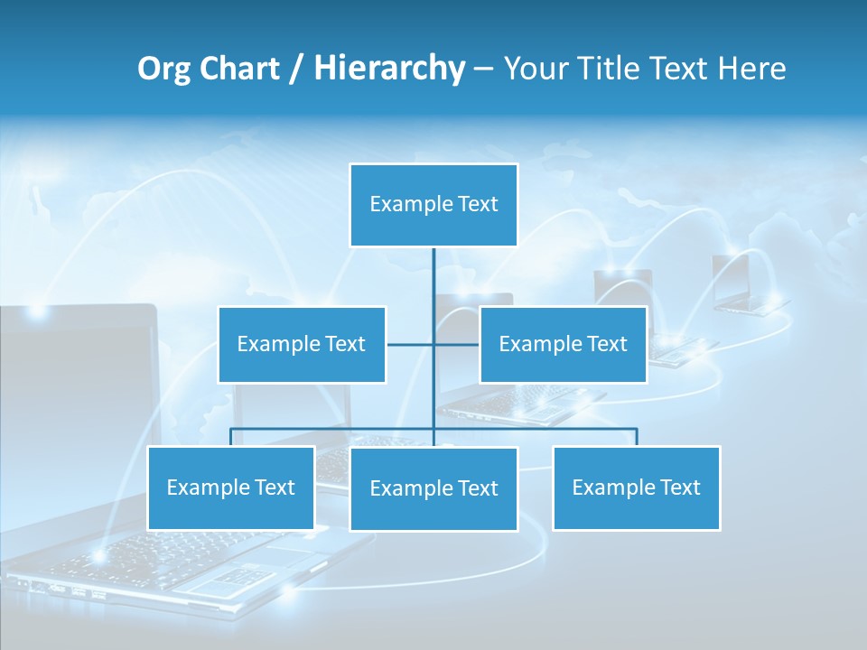 Blue Virtual Commerce PowerPoint Template