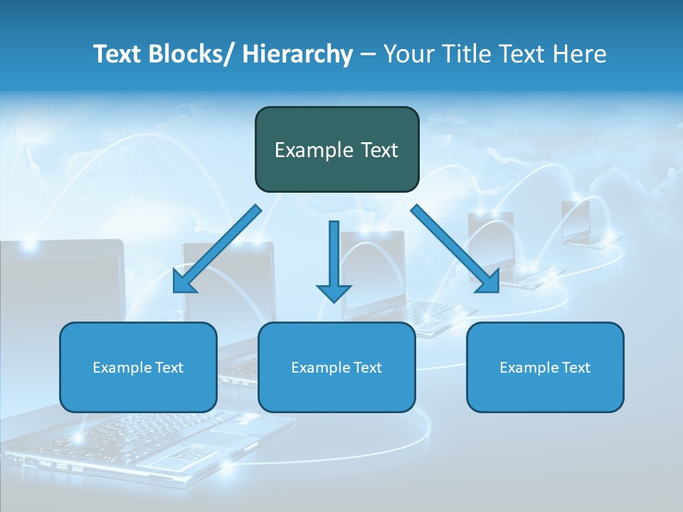 Blue Virtual Commerce PowerPoint Template