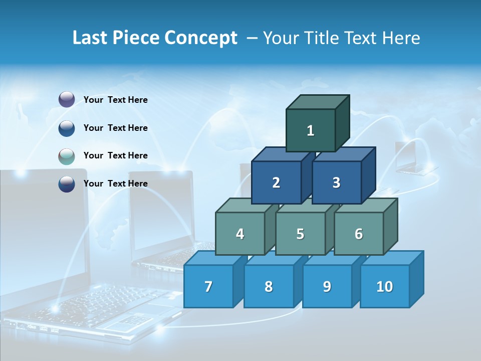 Blue Virtual Commerce PowerPoint Template
