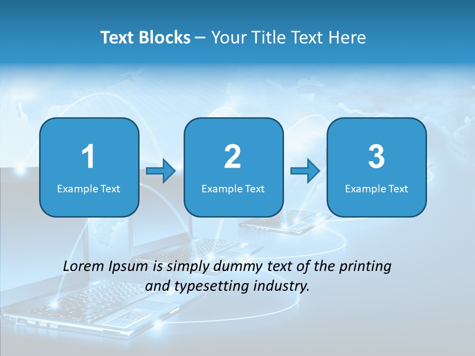 Blue Virtual Commerce PowerPoint Template