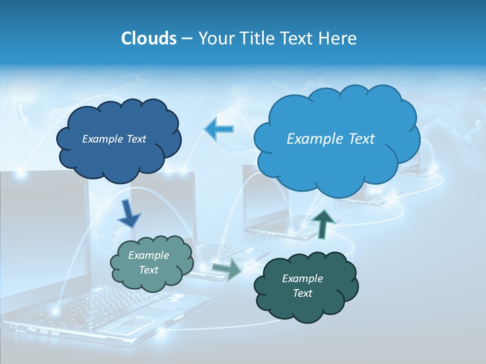 Blue Virtual Commerce PowerPoint Template