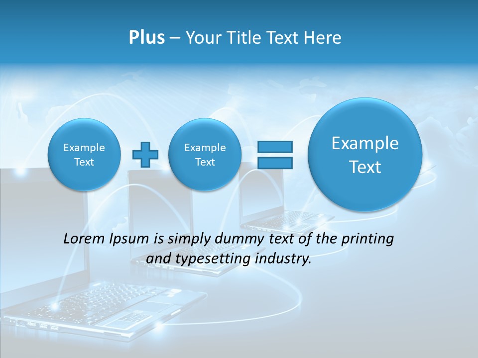 Blue Virtual Commerce PowerPoint Template