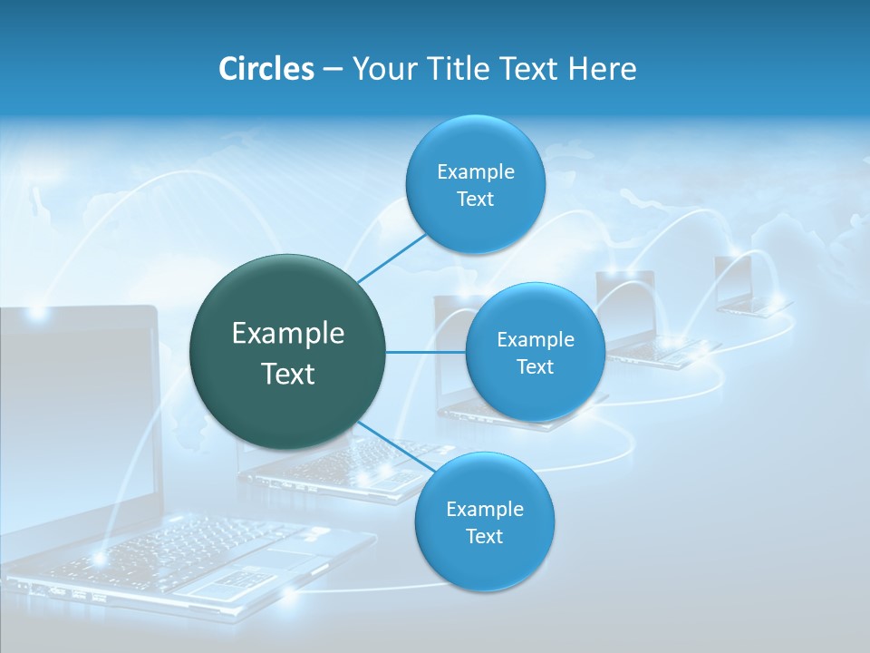 Blue Virtual Commerce PowerPoint Template