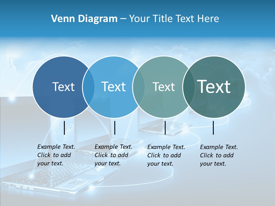 Blue Virtual Commerce PowerPoint Template