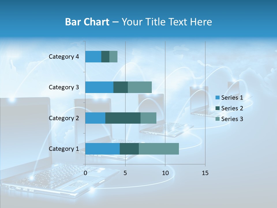 Blue Virtual Commerce PowerPoint Template