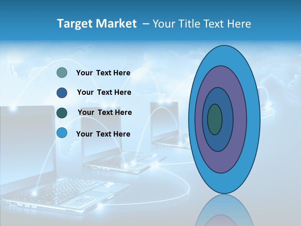 Blue Virtual Commerce PowerPoint Template