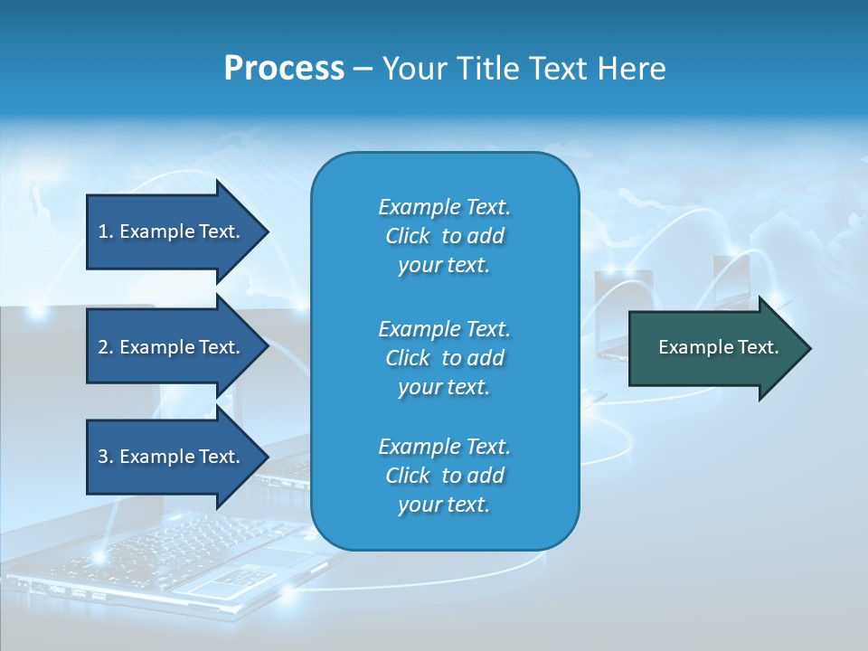 Blue Virtual Commerce PowerPoint Template