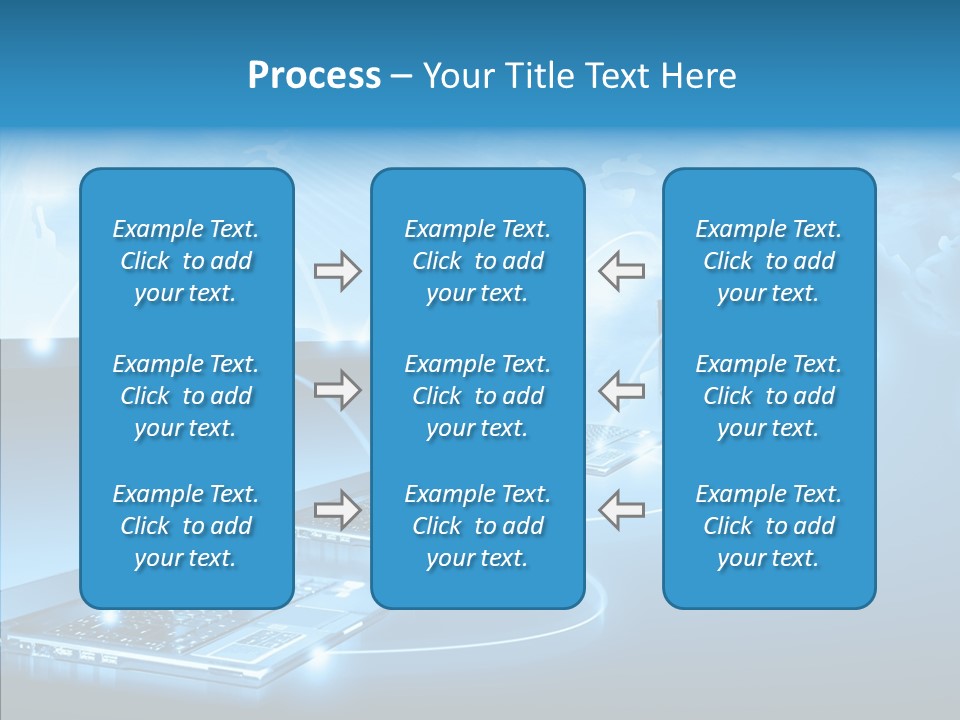 Blue Virtual Commerce PowerPoint Template