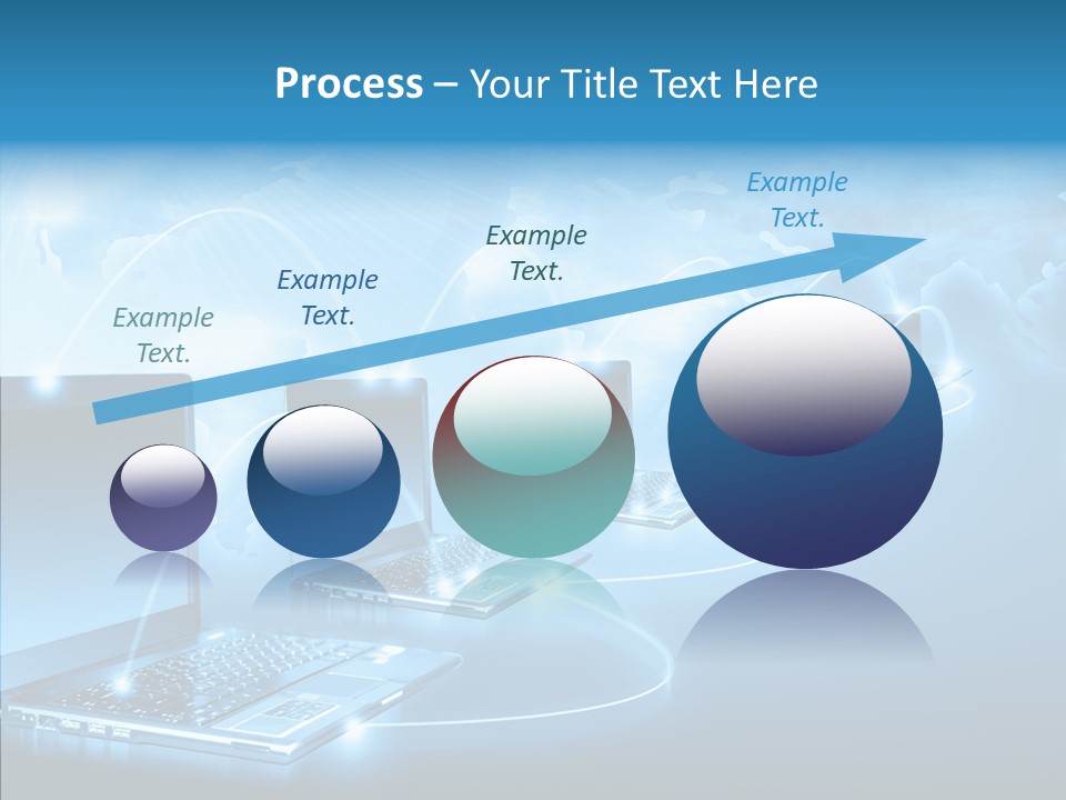 Blue Virtual Commerce PowerPoint Template