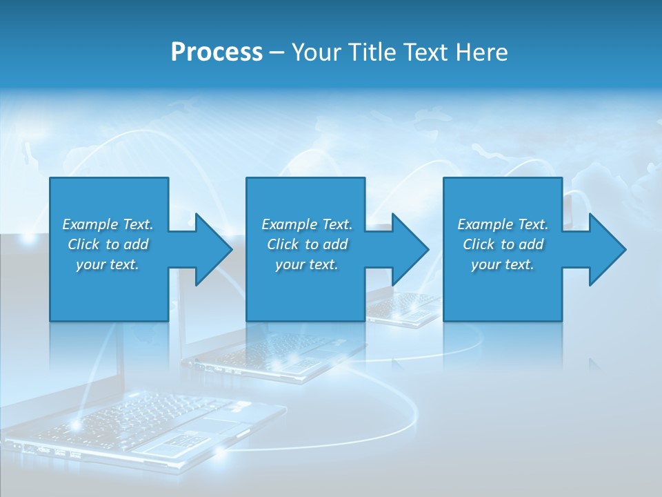 Blue Virtual Commerce PowerPoint Template