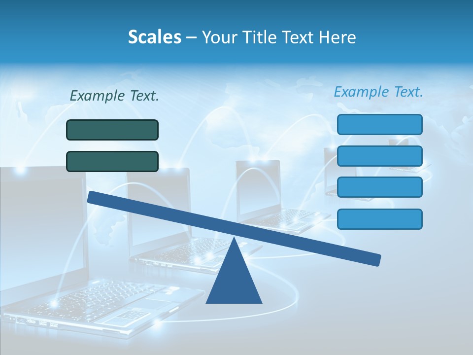 Blue Virtual Commerce PowerPoint Template