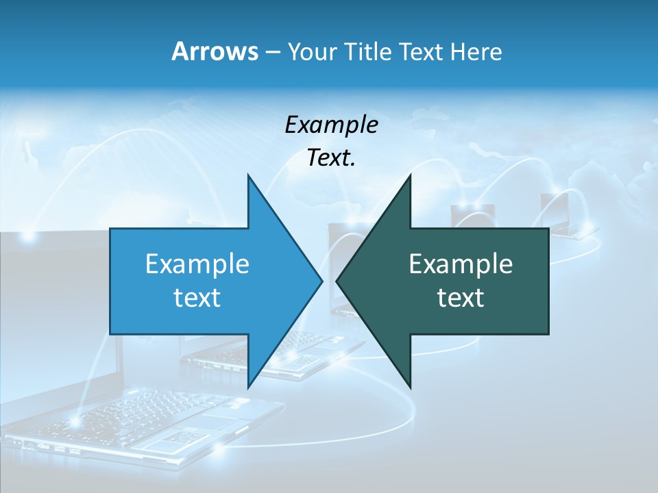 Blue Virtual Commerce PowerPoint Template