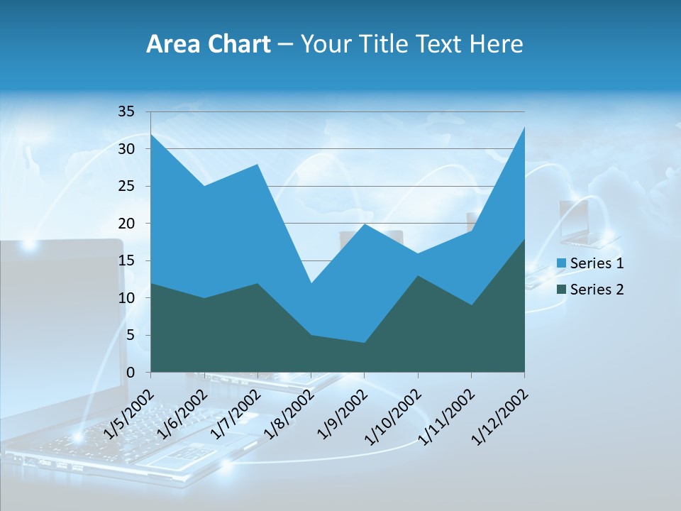 Blue Virtual Commerce PowerPoint Template