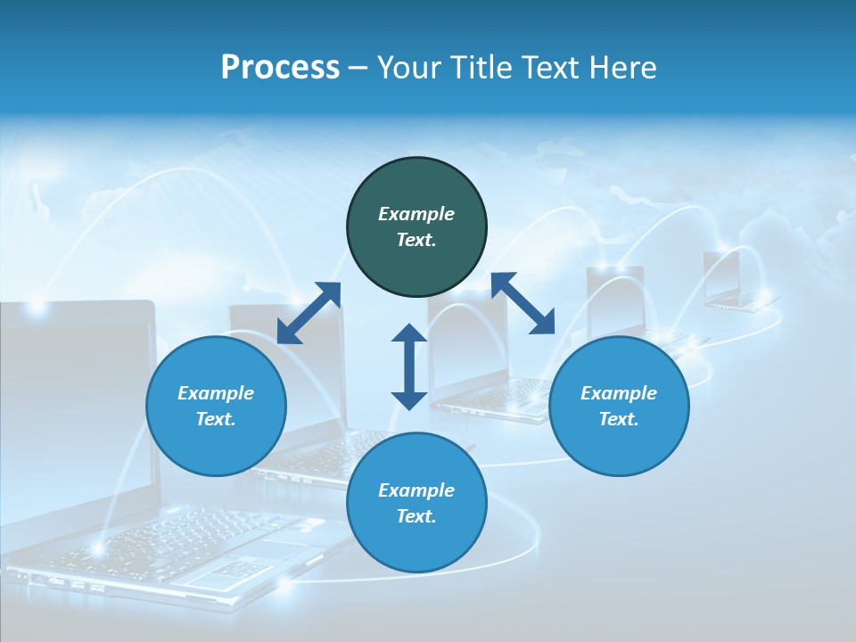 Blue Virtual Commerce PowerPoint Template