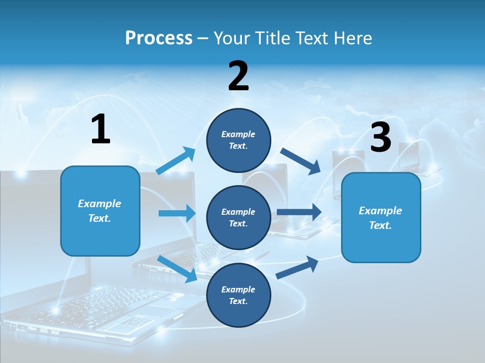 Blue Virtual Commerce PowerPoint Template
