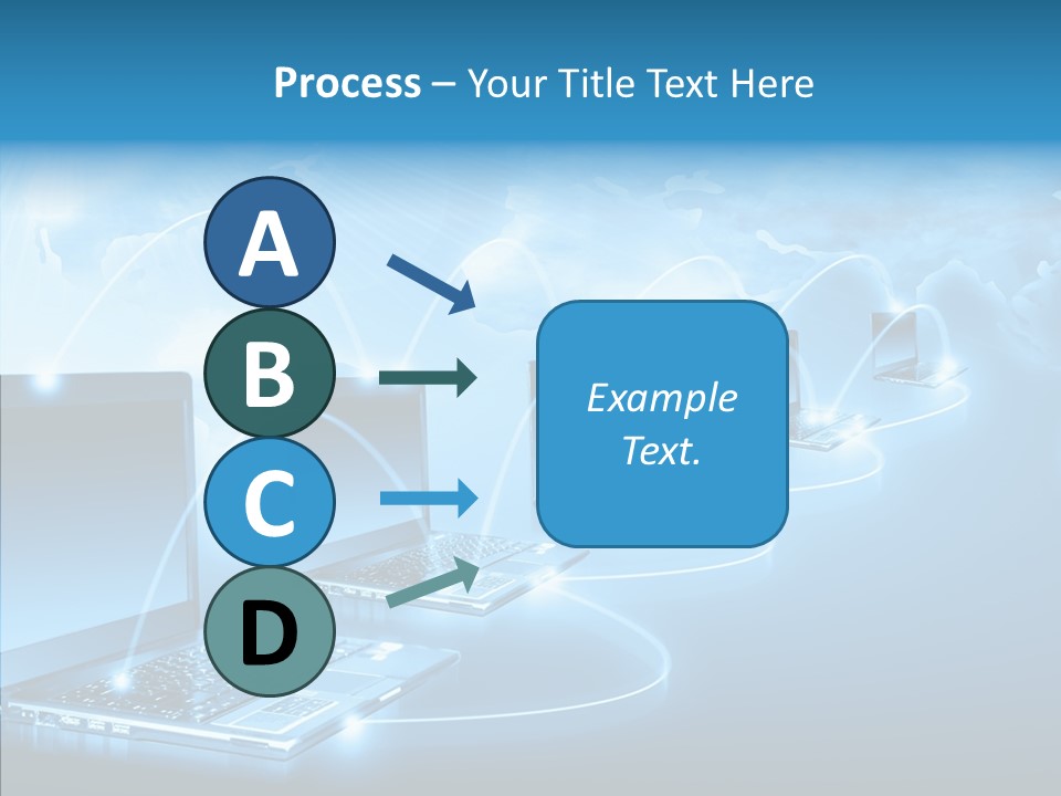 Blue Virtual Commerce PowerPoint Template